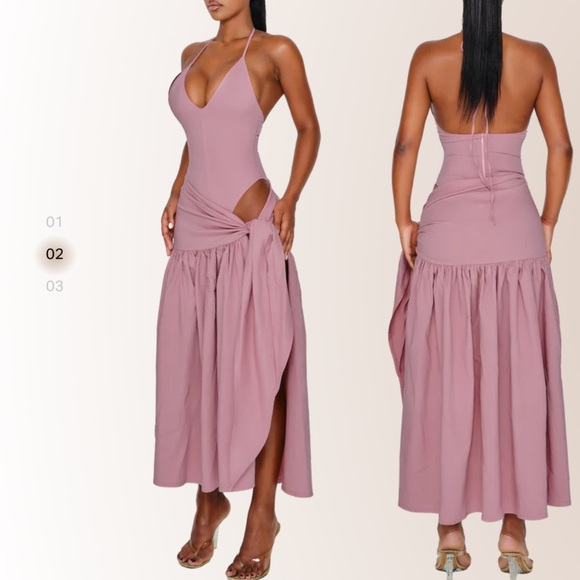 Atacama Dress in Chilled Rosé - Cuocoo - Picture 2 of 2